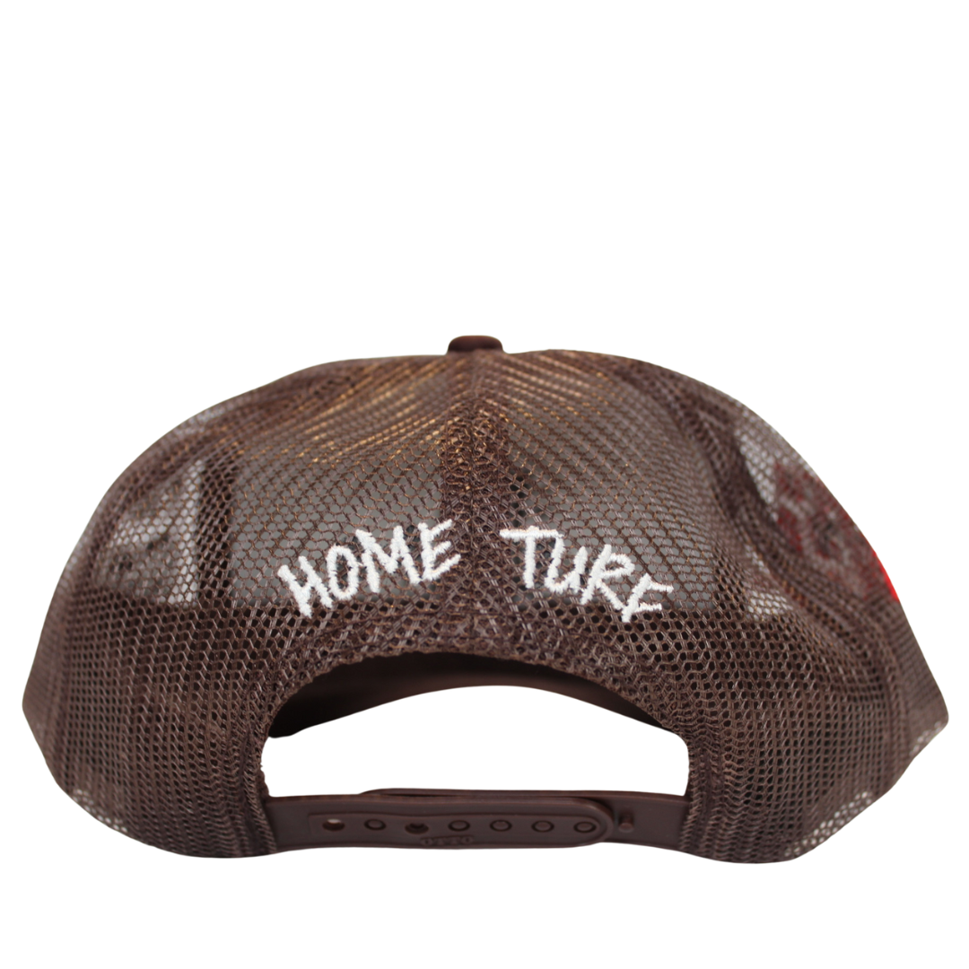 BROWN NY TRUCKER HAT