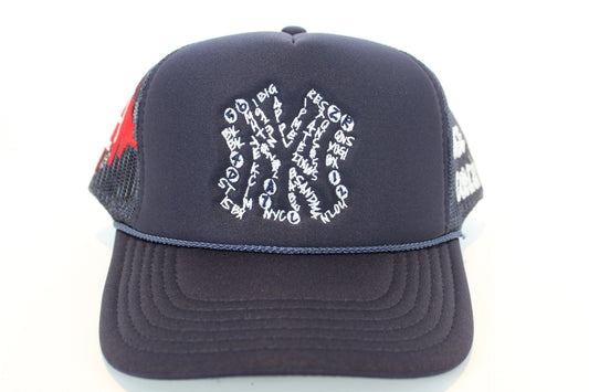 NAVY BLUE OG NY TRUCKER HAT